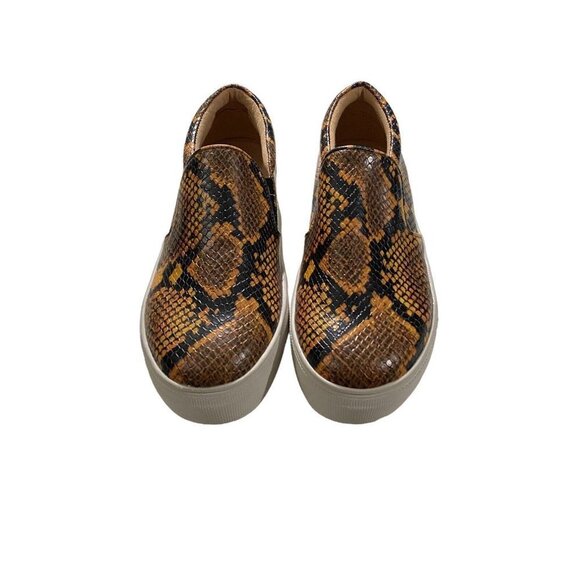 Steve Madden Women Gills Classic Slip-On Fashion Sneaker Yellow Snake Sz 8M - Picture 3 of 9